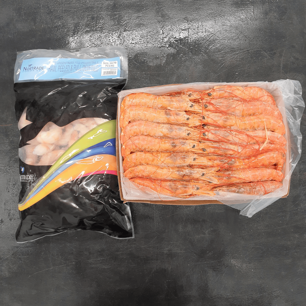 Prawn Argentinian Whole & Peeled FROZEN The Stickleback Fish Company Ltd