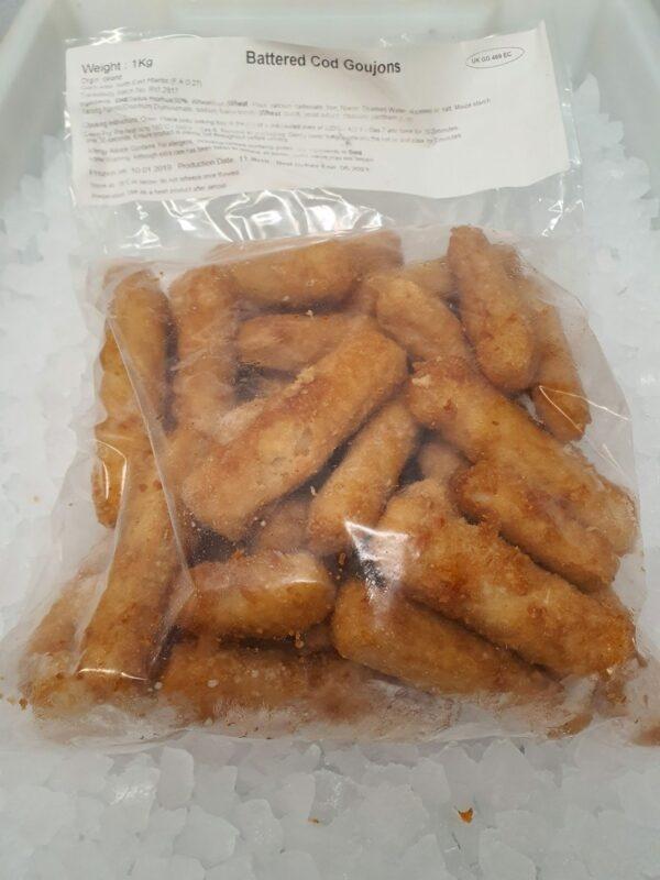 Cod Goujons, Battered 1kg FROZEN