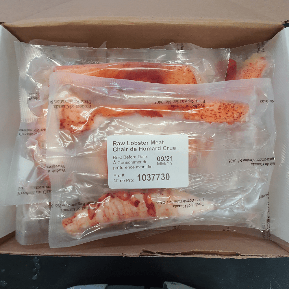 Lobster Meat Raw Tail & Claw 113142g 2kg BOX FROZEN The Stickleback