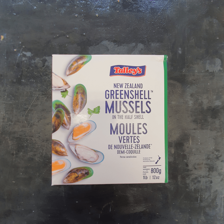 Mussel Half Shell Greenlip 800g FROZEN The Stickleback Fish Company Ltd