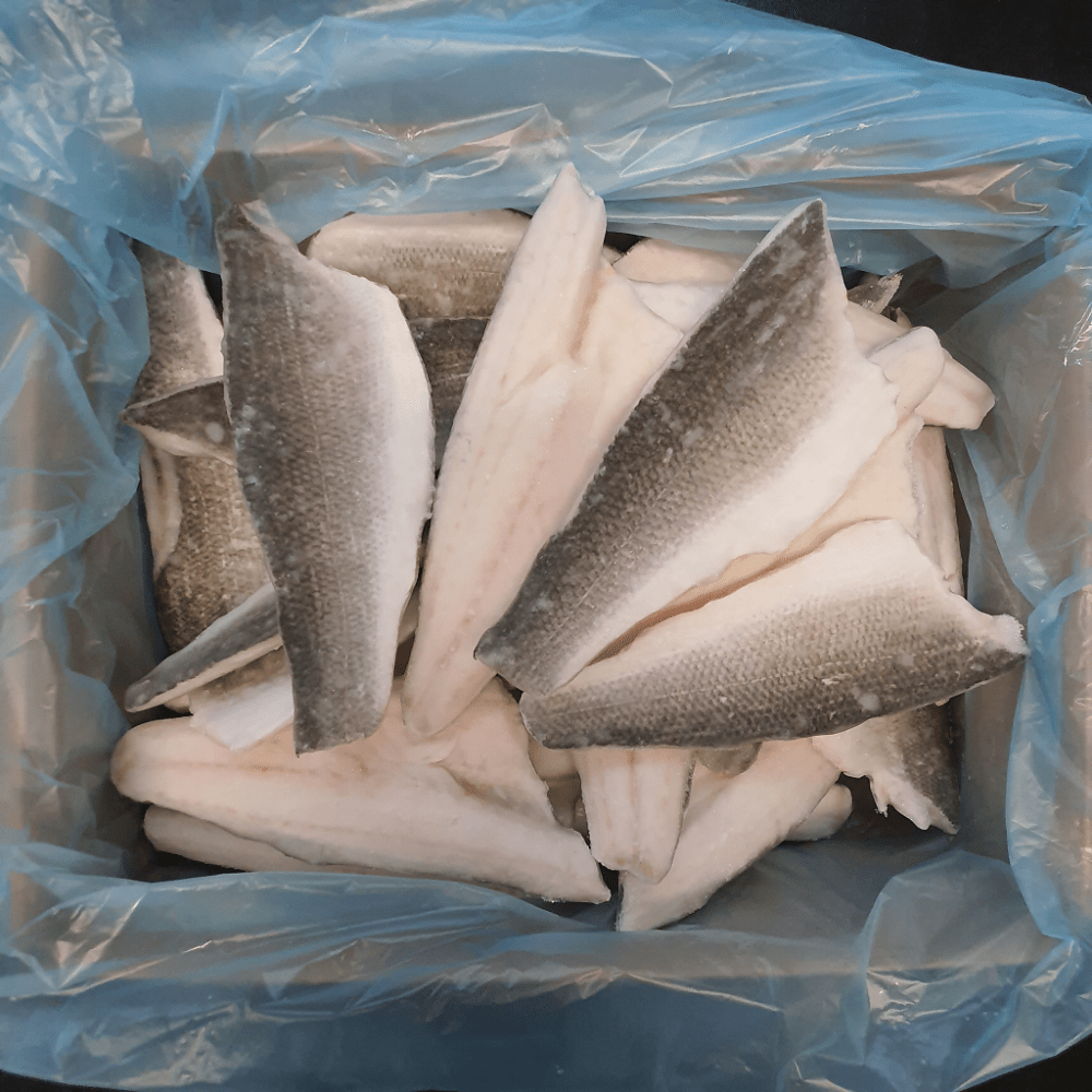 Sea Bass Fillets 5kg FROZEN The Stickleback Fish Company Ltd